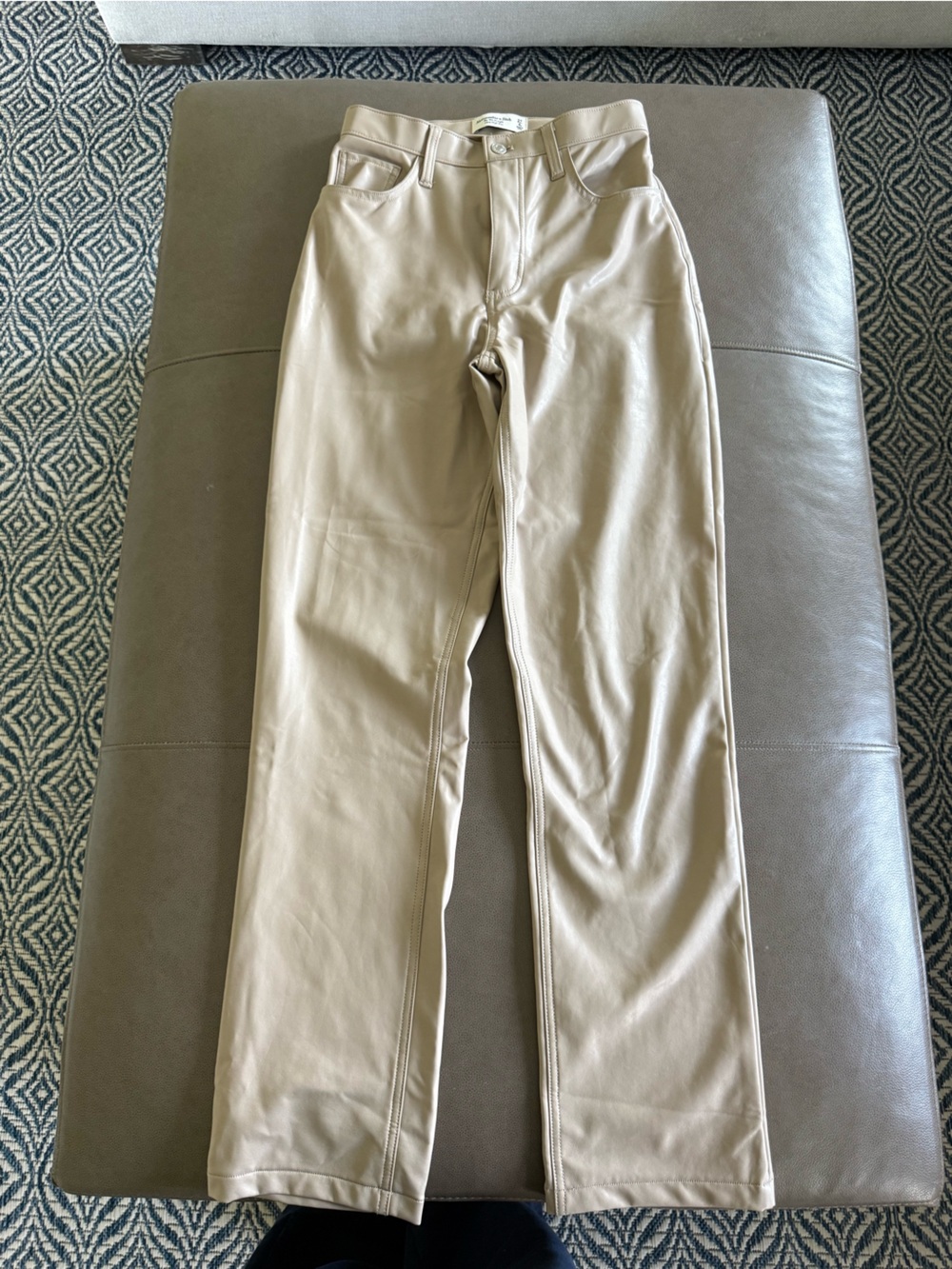 Abercrombie & Fitch Ultra High Rise Pants in Light Beige